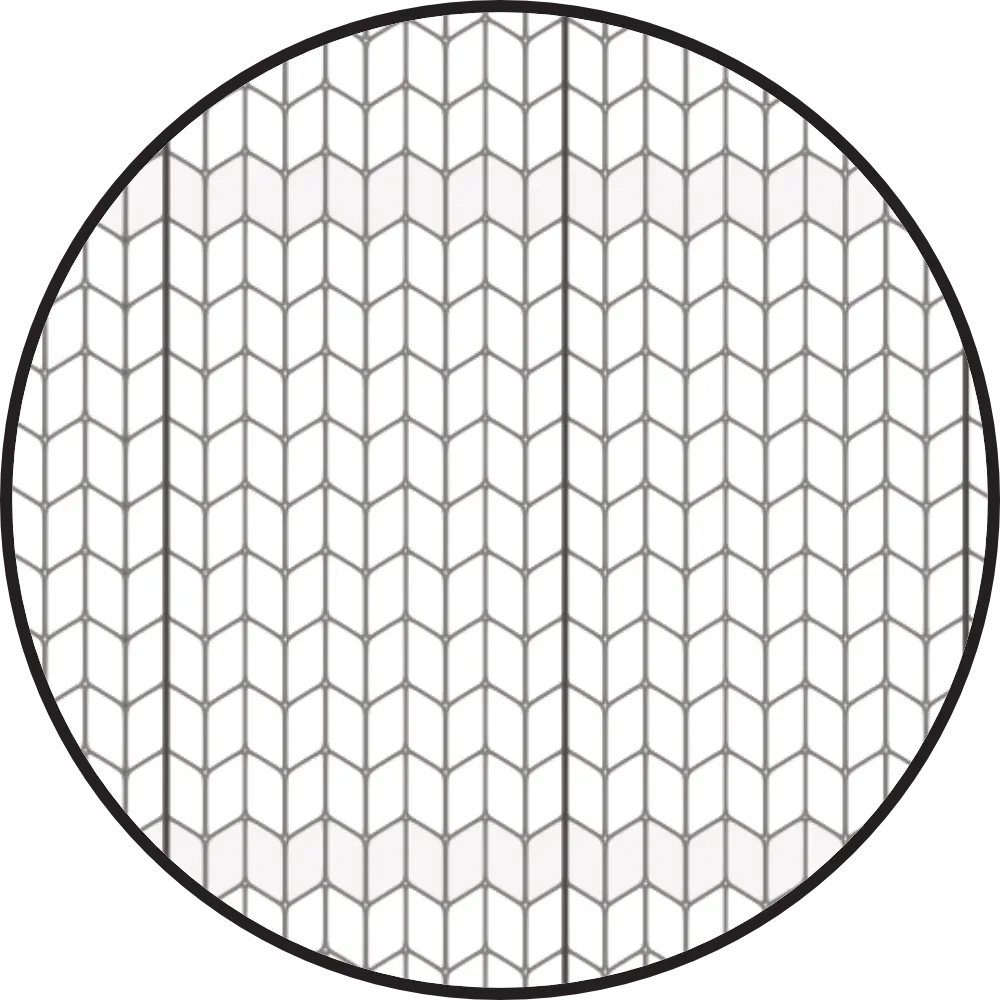 Close-up of the regular knit stitch chart